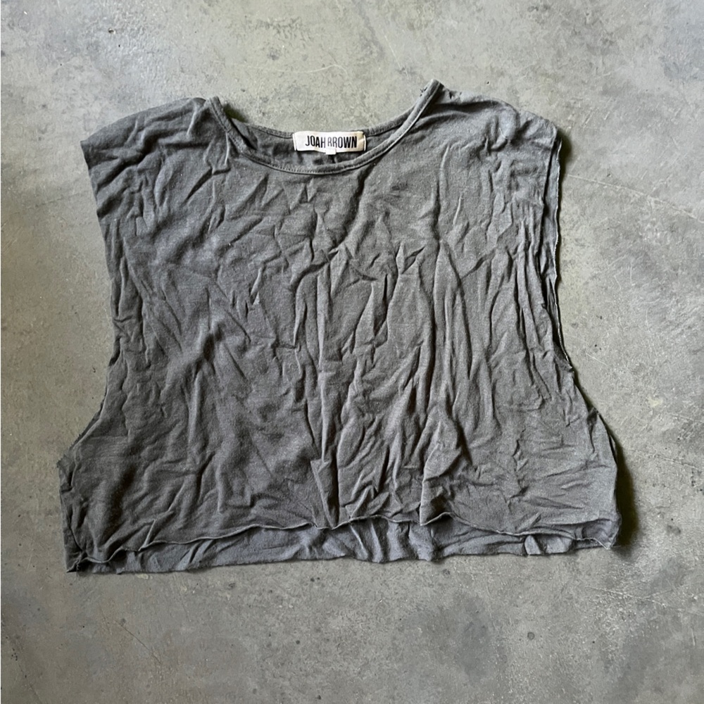 Grey cropped tank by Josh brown